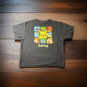 Pokemon T Shirt (graphic is a bit cracked) Unisex black Sz-2XL